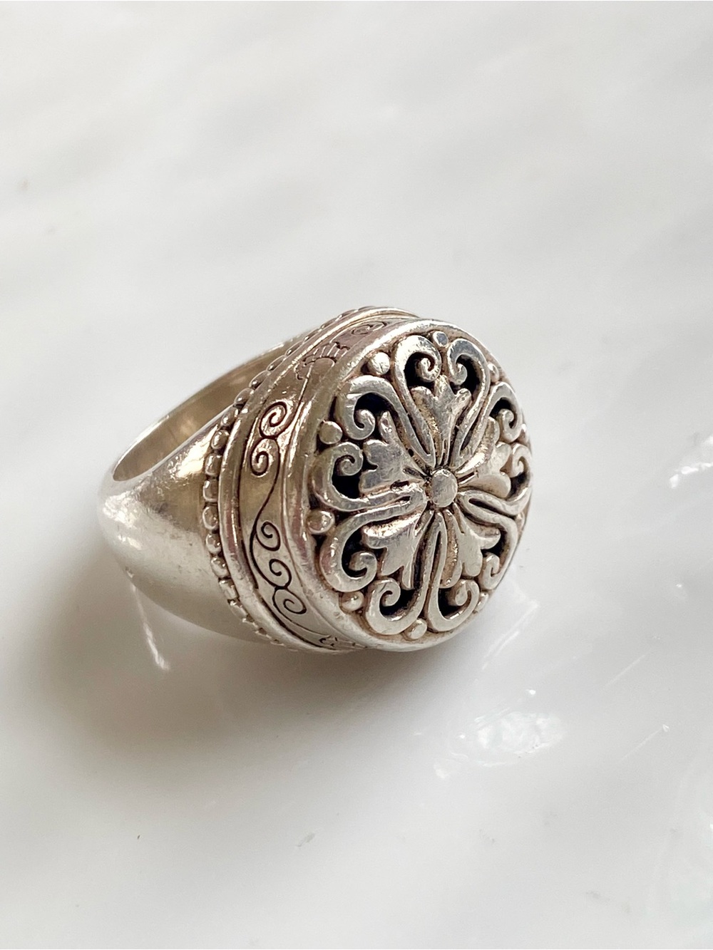 Brighton RARE STERLING SILVER Retired Statement Ring. Size 6 - Picture 3 of 10